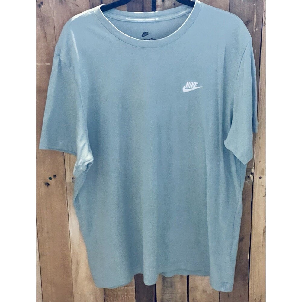 Nike Shirt Mens XL Blue The Nike Tee Embroidered Swoosh Logo Casual Crewneck